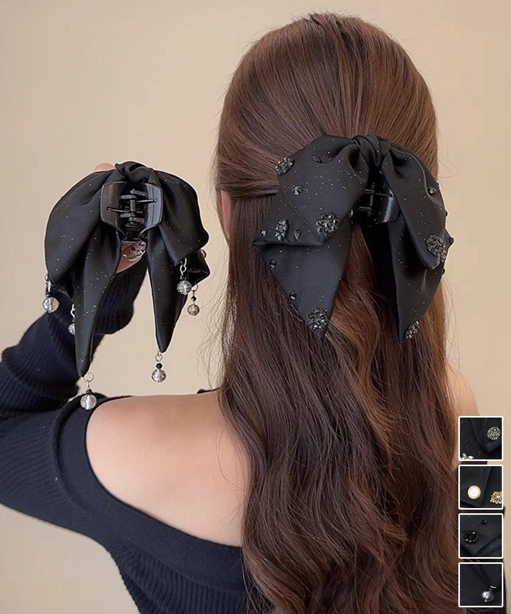 ヘップバーン風 ヘアクリップ レディース