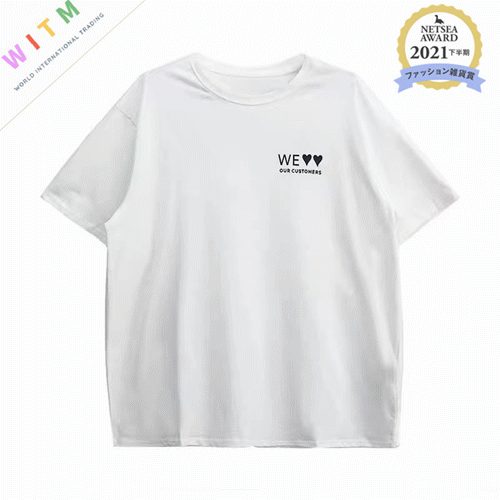 春夏新作 プリント Tシャツ 人気 tシャツ ウェスト締める トレンド感 レディース 着回し