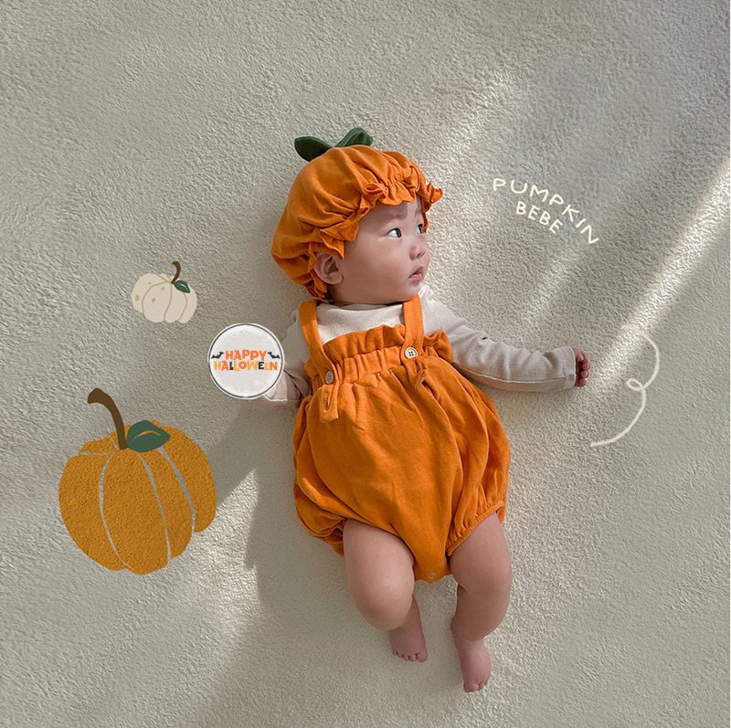insスタイル　ベビー服　ロンパース　帽子　２点セット　赤ちゃん　カバーオール　可愛い　ハロウィン