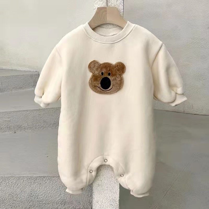 子供服　連体服　キッズロンパース　オーバーオール　赤ちゃん　子供服　ベビー　可愛い　熊柄