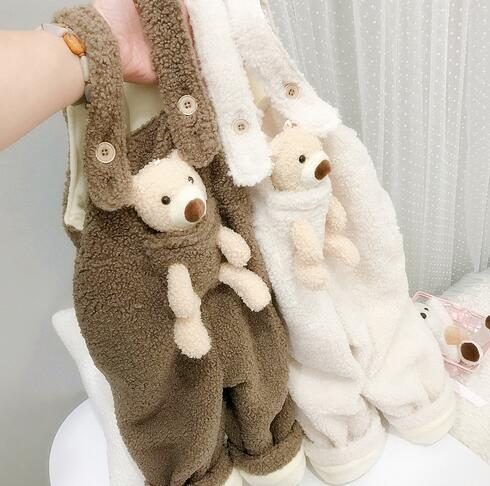 ベビーロンパース　冬　キッズ　サロペット　韓国　子供服　ベビー服　オールインワン　80-130