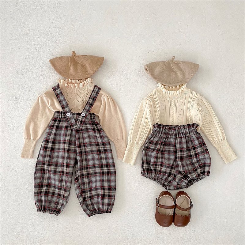 ins 秋新作 ベビー服 女の子 サロペット 可愛い カジュアル ボトムス オーバーオール ブルマー