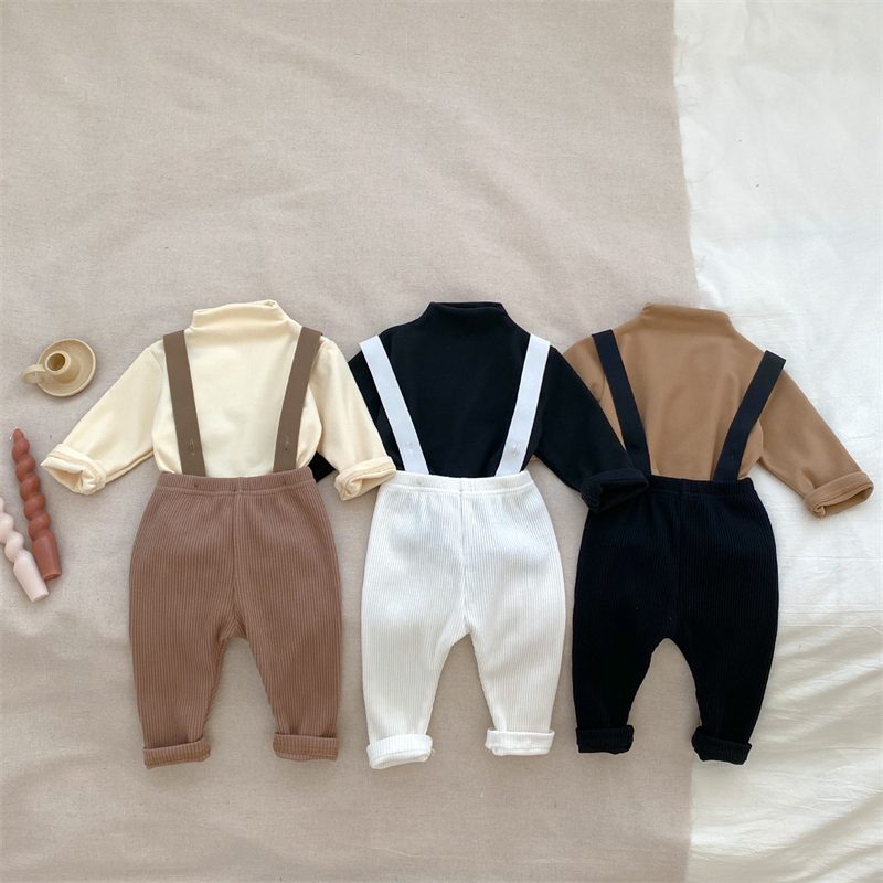 ins 秋新作　ベビー服　リブ　ロンパース　サロペット　オーバーオール　可愛い　子供服　ボトムス　肌着