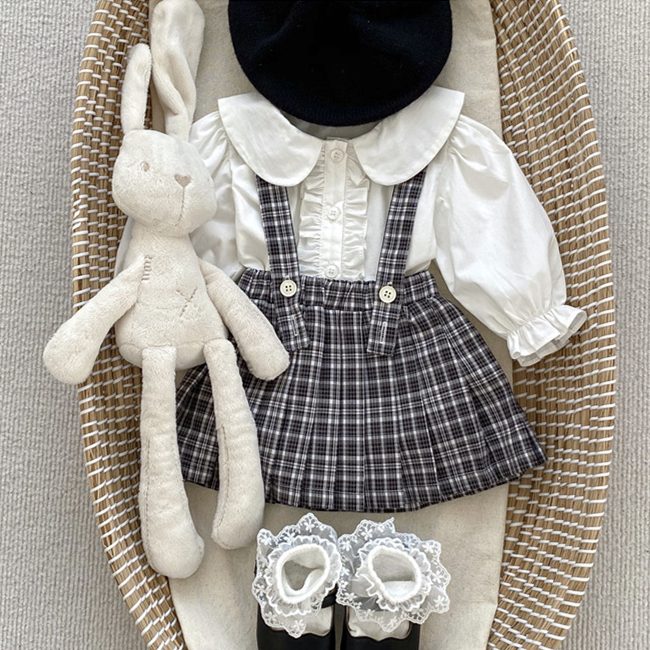 ins 秋新作　ベビー服　女の子　ロンパース　サロペット　ボトムス　可愛い　おしゃれ　子供服　チェック柄