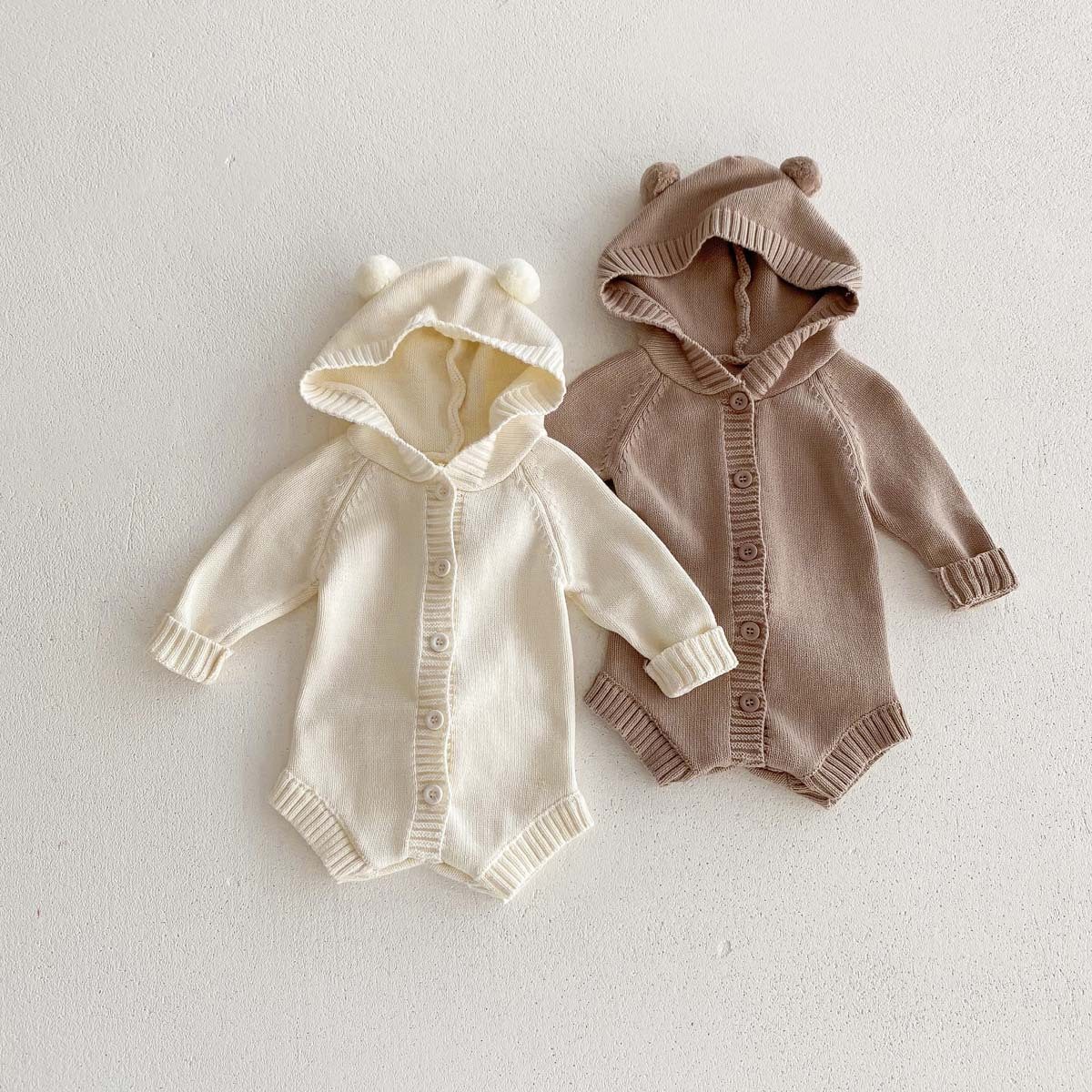 ins 秋新作　ベビー服　ニット　ロンパース　前開き　セーター　オーバーオール　可愛い　子供服　ボトムス