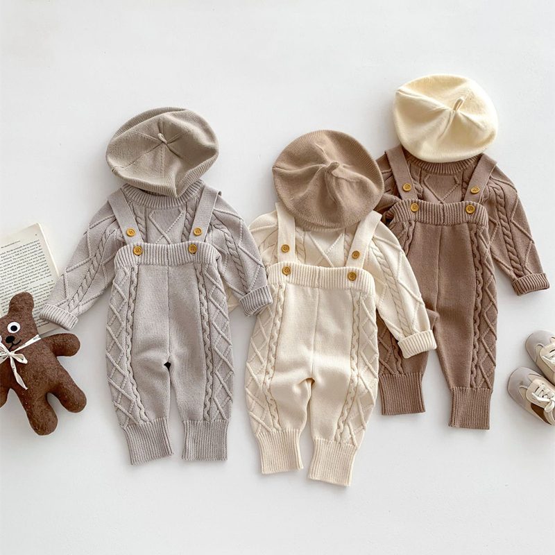 ins 秋新作　ベビー服　ニット　ロンパース　サロペット　オーバーオール　可愛い　子供服　ボトムス