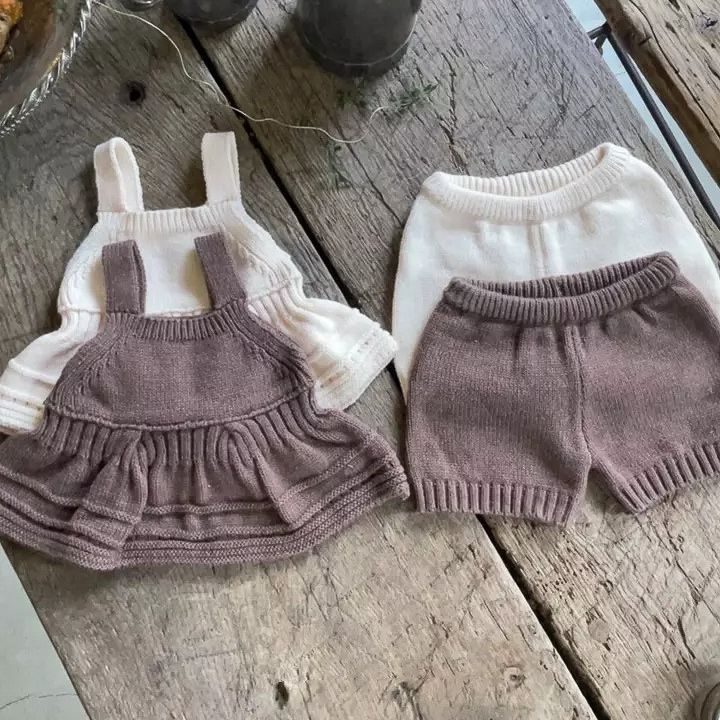 ins 秋新作　ベビー服　セットアップ　ニットベスト　ショートパンツ　可愛い　子供服　おしゃれ　レトロ風
