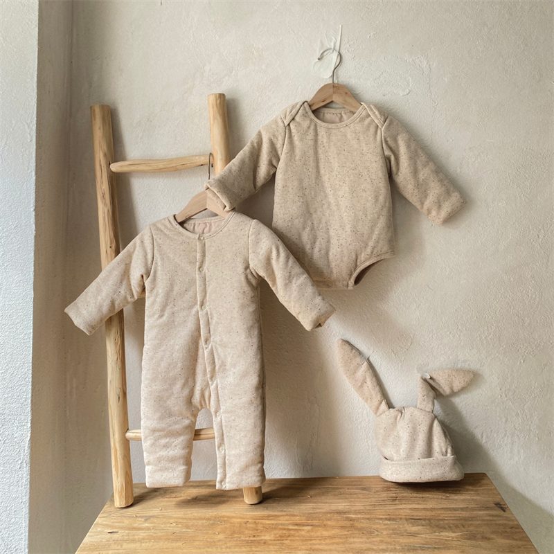 ins 秋冬新作　ベビー服　綿入り　ロンパース　2タイプ　綿入り 子供服　カバーオール　可愛い　連体服