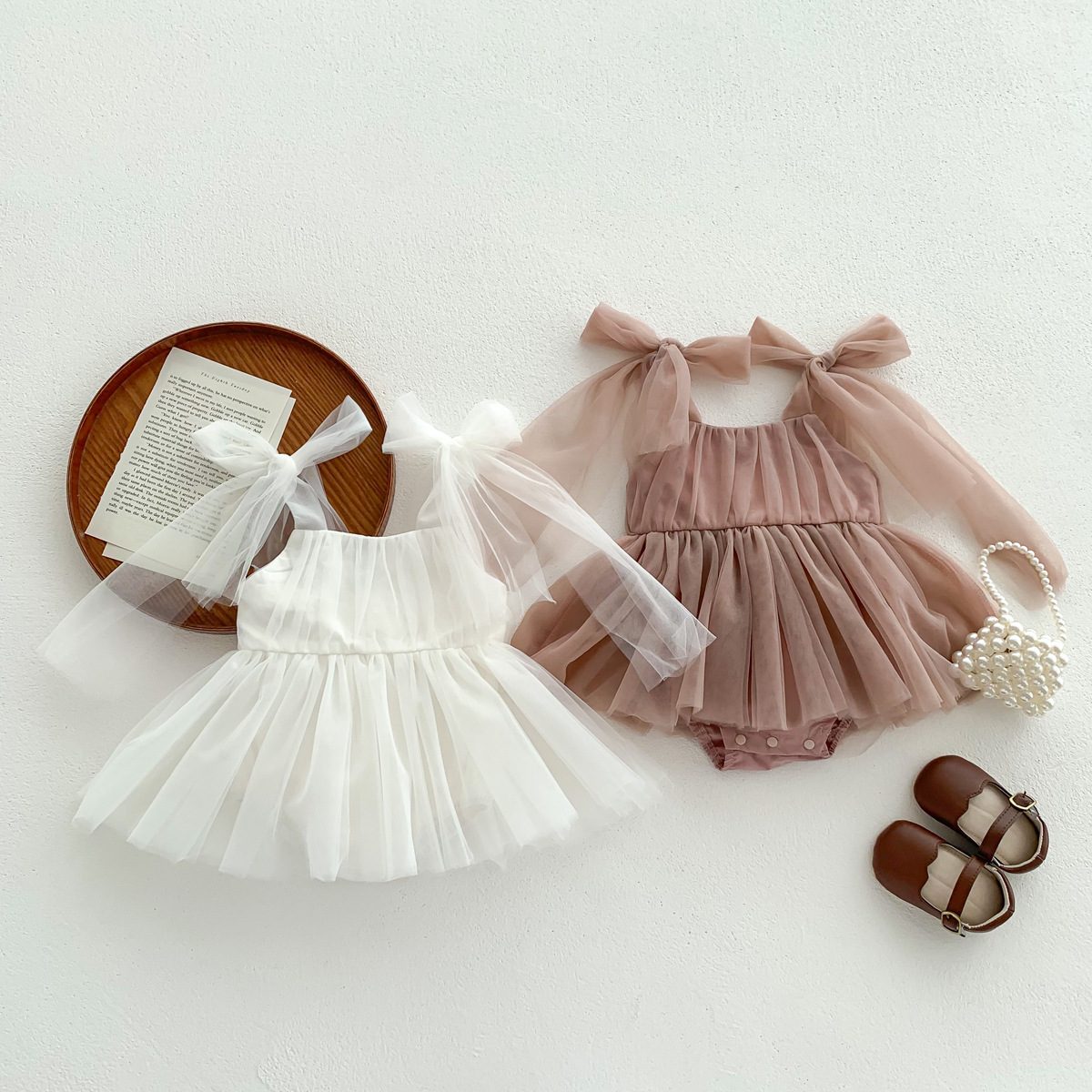ins 夏新作 ベビー服 女の子 ロンパース ノースリーブ 可愛い チュール おしゃれ 結婚式 春 夏