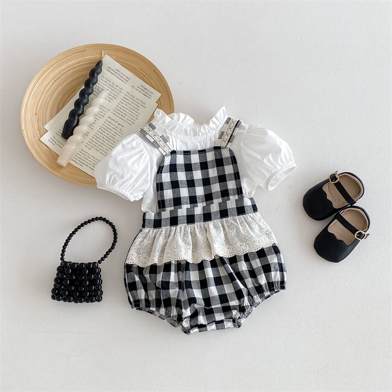 ins 夏新作　ベビー服　ロンパース　レース　サロペット　新生児　可愛い　カバーオール　子供服　出産祝い
