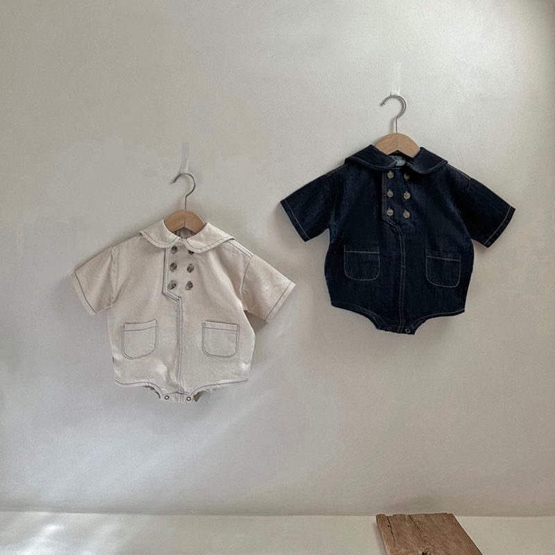 ins 秋新作　ベビー服　レトロ　ロンパース　新生児　可愛い　おしゃれ　柔らかい　幼児　子供服
