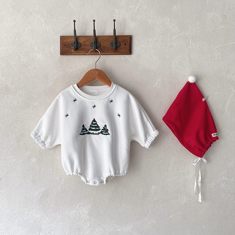 ins 秋冬新作　ベビー服　ロンパース　裏起毛　可愛い　クリスマス　子供服　サンタ服　カバーオール