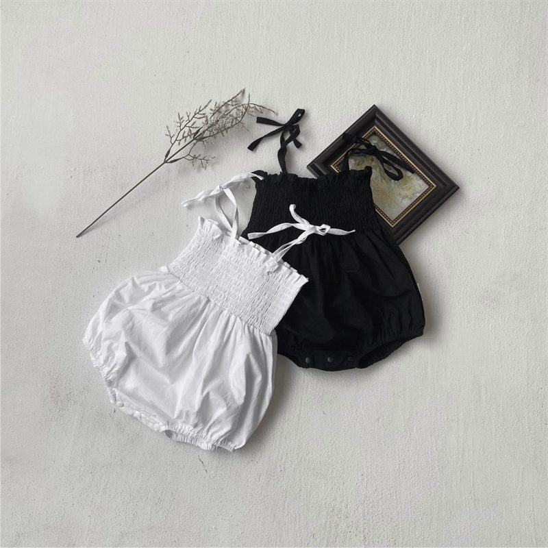 ins 夏新作　ベビー服　女の子　キャミソール　ロンパース　可愛い　子供服　2色　新生児　カバーオール