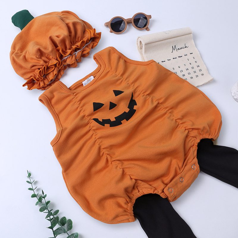 新作　大量入荷　キッズ　ハロウィン衣装　帽子付き　コスプレ　かぼちゃ　可愛い　おしゃれ　パンプキン