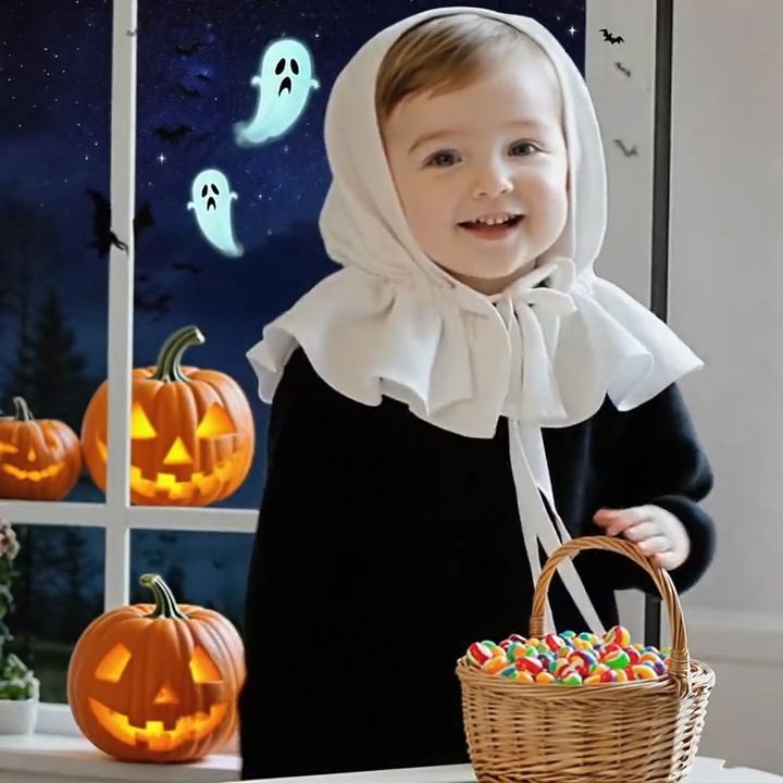 ins　大量入荷　子供服　ハロウィン　ロンパース＆マント/ボンネット　2way　可愛い　キッズ　コスプレ