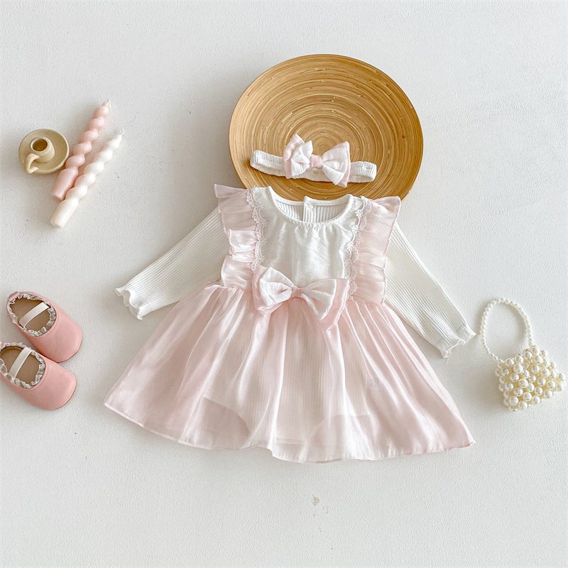 ins 秋新作　ベビー服　リブ　切り替え　ロンパース　子供服　女の子　カバーオール　可愛い　おしゃれ
