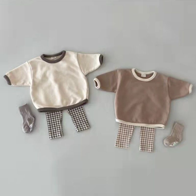 ins春秋　子供服　2点セット　トップス　パンツ　カジュアル　セットアップ　ベビー服　部屋着　キッズ服