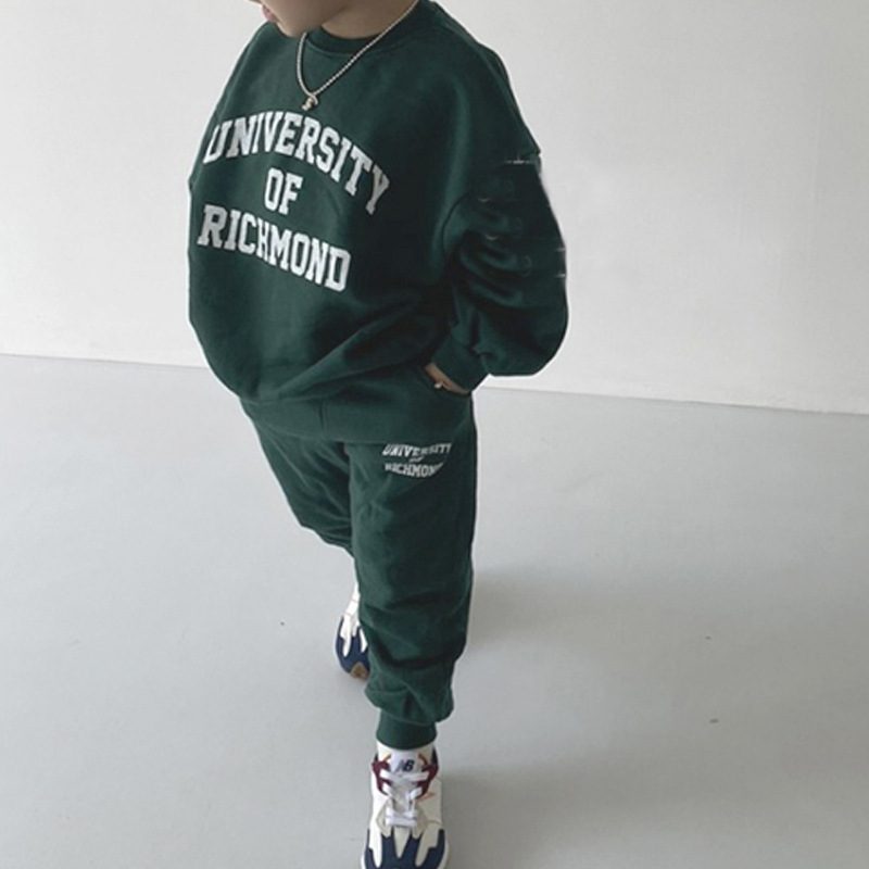 ins 秋新作　子供服　セットアップ　英字　トレーナー　ロングパンツ　カジュアル　男の子　可愛い