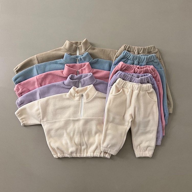 ins 秋新作　ベビー服　セットアップ　無地　トレーナー　ロングパンツ　カジュアル　可愛い　スウェット