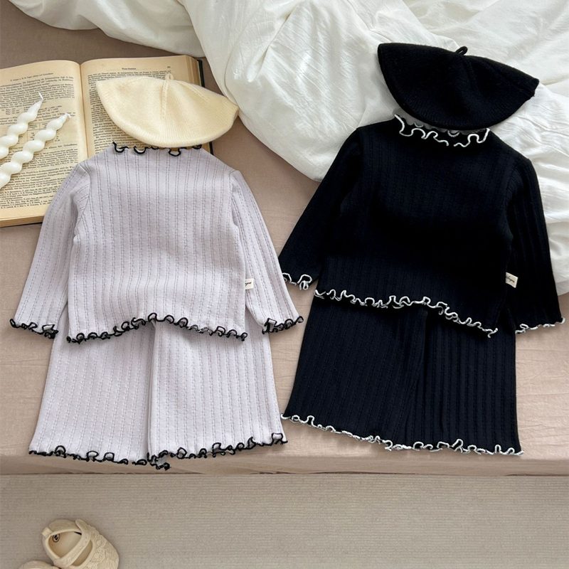 ins 秋新作　ベビー服　ルームウェア　セットアップ　トップス　ロングパンツ　部屋着　女の子　柔らか