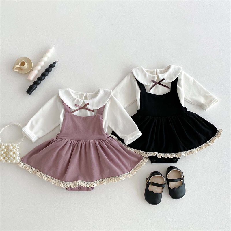 ins 秋新作　ベビー服　Tシャツ　サロペットロンパース　セットアップ　可愛い　おしゃれ　子供服