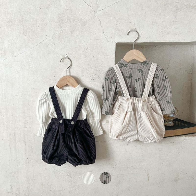 ins 秋新作　ベビー服　インナー　長袖　リブ　Tシャツ　トップス　肌着　子供服　部屋着　重ね着