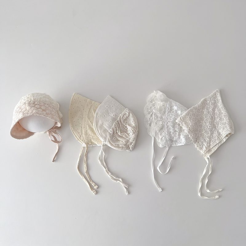 ins 夏新作　ins　ベビー帽子　赤ちゃん　レース　ボンネット　花柄　刺繍　森ガール　可愛い　女の子