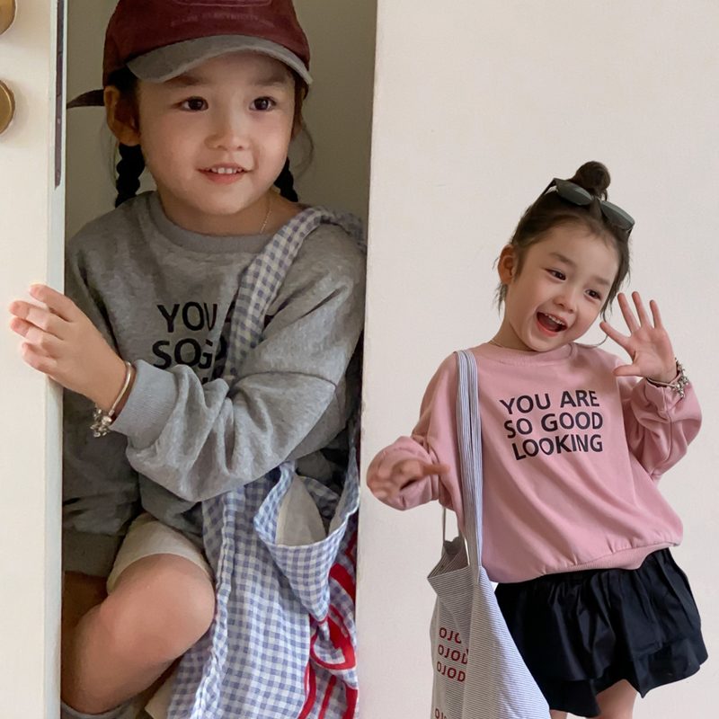 ins 秋新作 子供服 トレーナー カジュアル トップス 英字 男の子 女の子 可愛い アウター