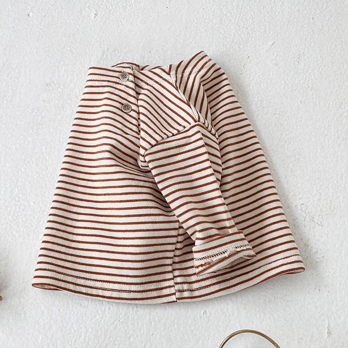 insスタイル 春秋 ベビー服 ストライプ柄 長袖Tシャツ カジュアル トップス インナーシャツ