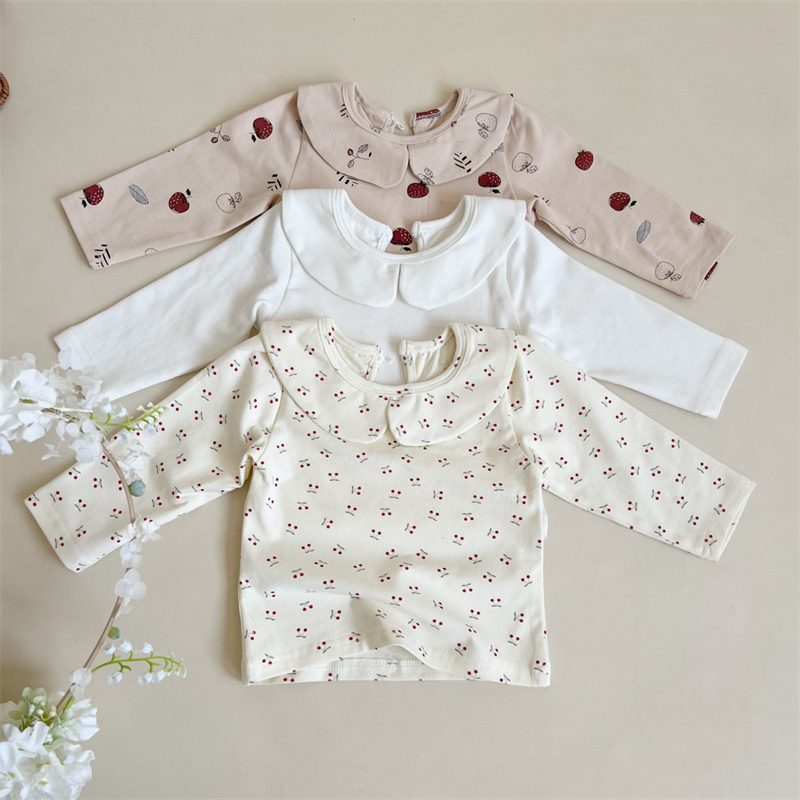 ins 秋新作 子供服 女の子 長袖 Tシャツ インナーシャツ 可愛い 3色 おしゃれ 柔らか トップス