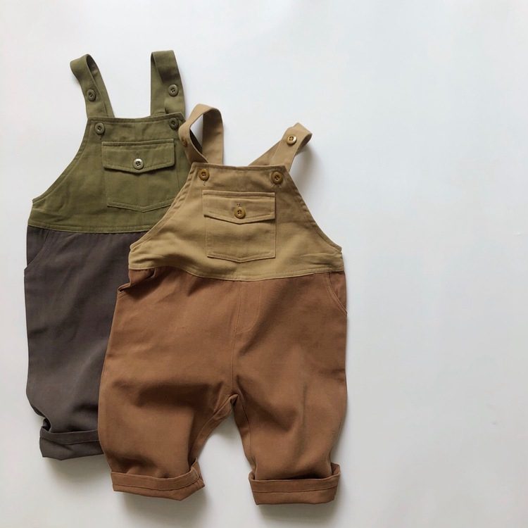 ins 秋新作　子供服　レトロ風　オーバーオール　サロペット　ボトムス　普段着　可愛い　おしゃれ