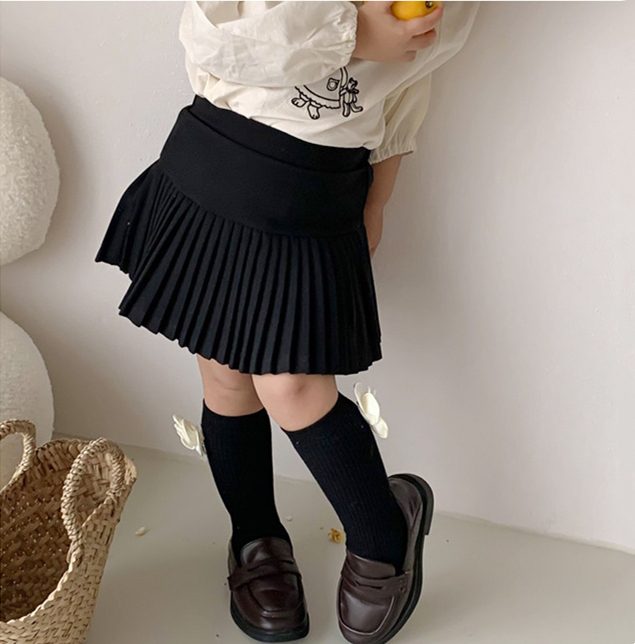 ins 秋新作　ベビー服　女の子　プリーツスカート　裏地付き　ハイウエスト　可愛い　子供服　おしゃれ