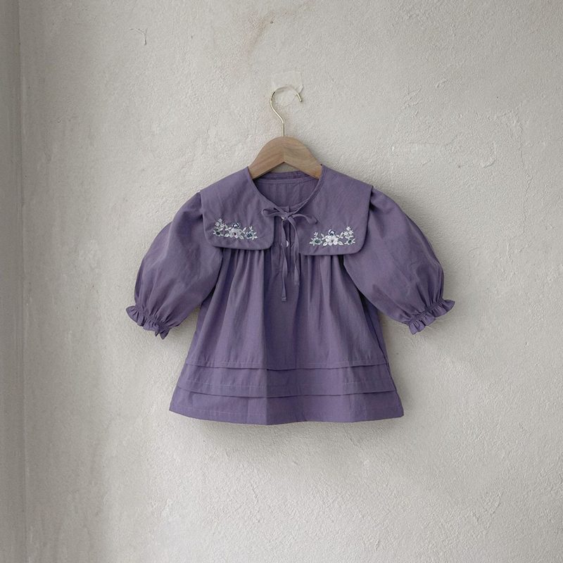 ins 秋新作 ベビー服 女の子 ショール&ワンピース 刺繍 花柄 可愛い おしゃれ 子供服 肩挂け