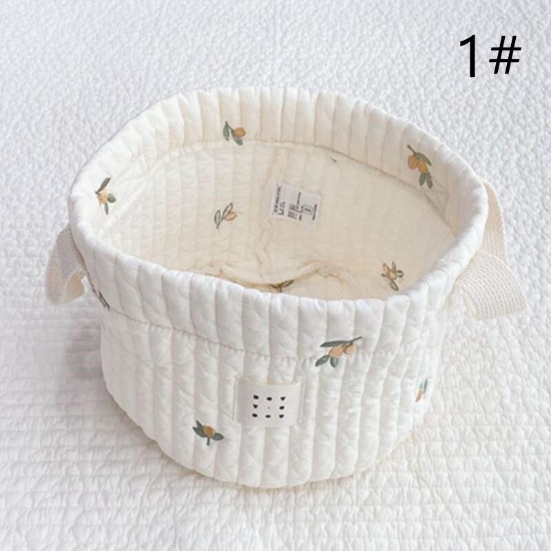 秋新作 クマ刺繍 収納バッグ 収納ポーチ ベビー 赤ちゃん 収納袋 コットン 可愛い
