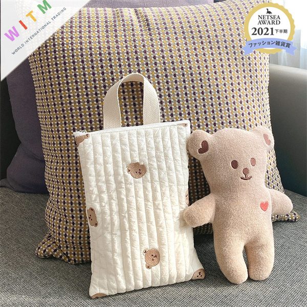 新作 クマ 収納バッグ 収納ポーチ 手提げバッグ ベビーカート 赤ちゃん ドリンクホルダー 可愛い