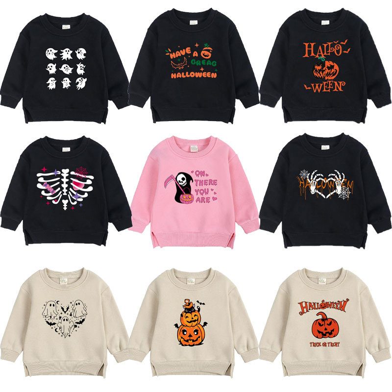 ins　ベビー服　ハロウィン　幽霊　トレーナー　可愛い　ゴースト　仮装　裏起毛　プルオーバー　13柄