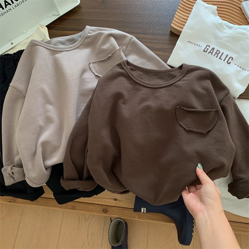 韓国風子供服　レトロ　パーカー　ベビー服　無地　お出かけ　カジュアル　トップス　男女兼用