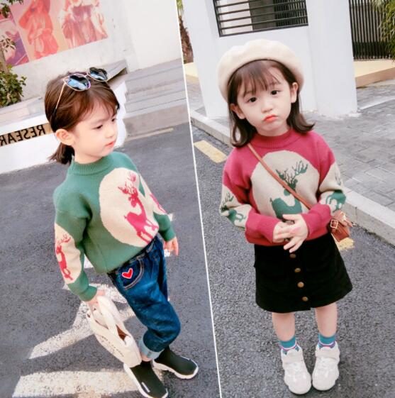 秋　子供服　セーター 男女兼用 ニット　トップス　シンプル　カジュアル　クリスマス　おしゃれ