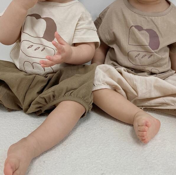 夏 女の子 男の子 子供服 柔らかい半袖Tシャツ 可愛い 円襟　ファッション 通気性よい綿トップス キッズ