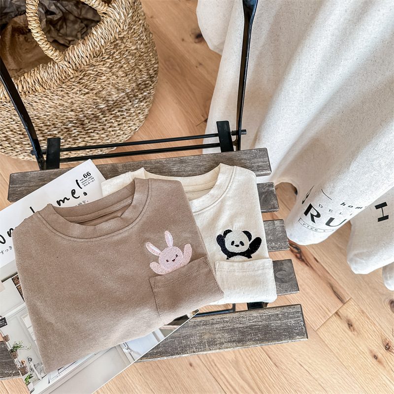 ins 夏新作　子供服　半袖Tシャツ　刺繍　カジュアル　トップス　可愛い　柔らかい　Tシャツ　おしゃれ