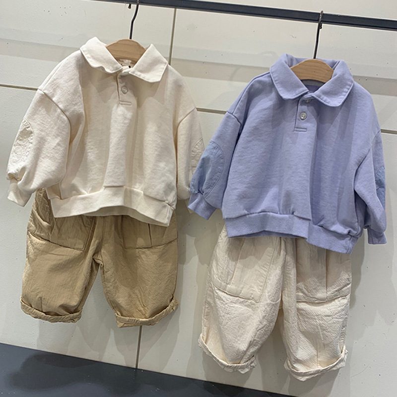 ins 秋新作　子供服　カジュアル　無地　トレーナー　トップス　スウェット　おしゃれ　可愛い　アウター