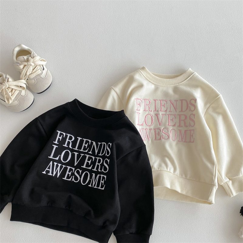 ins 秋新作 子供服 ユニセックス カジュアル トレーナー トップス スウェット おしゃれ 英字刺繍