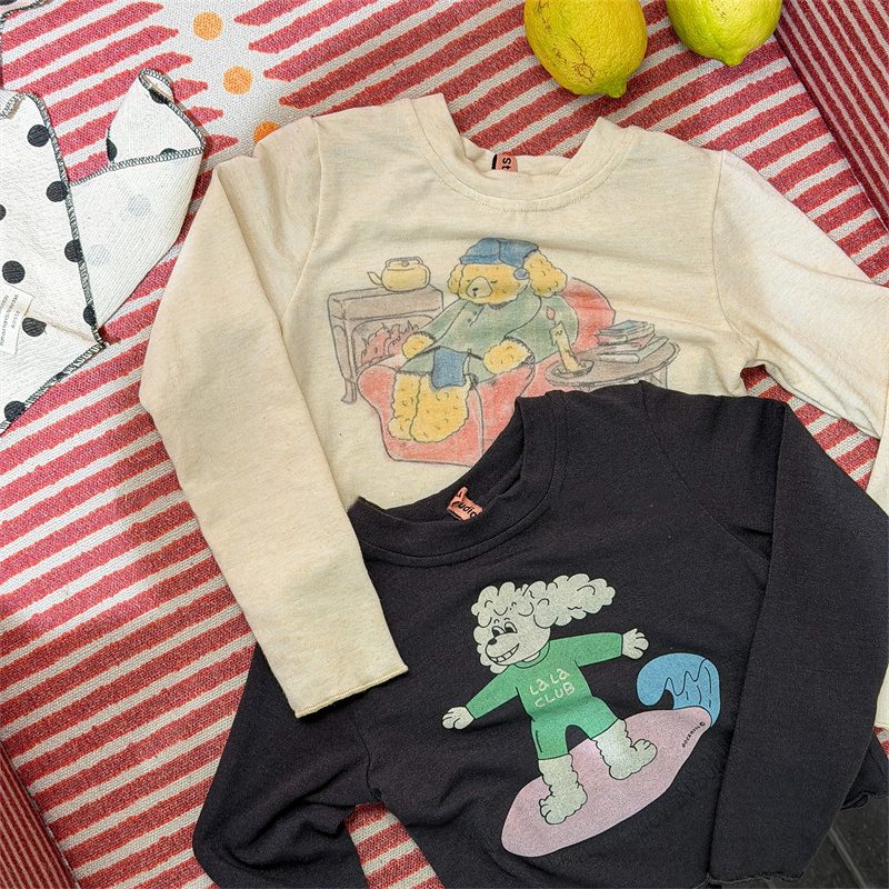 ins 秋新作　子供服　キッズ　英字　プリント　長袖　Tシャツ　カジュアル　トップス　可愛い　おしゃれ