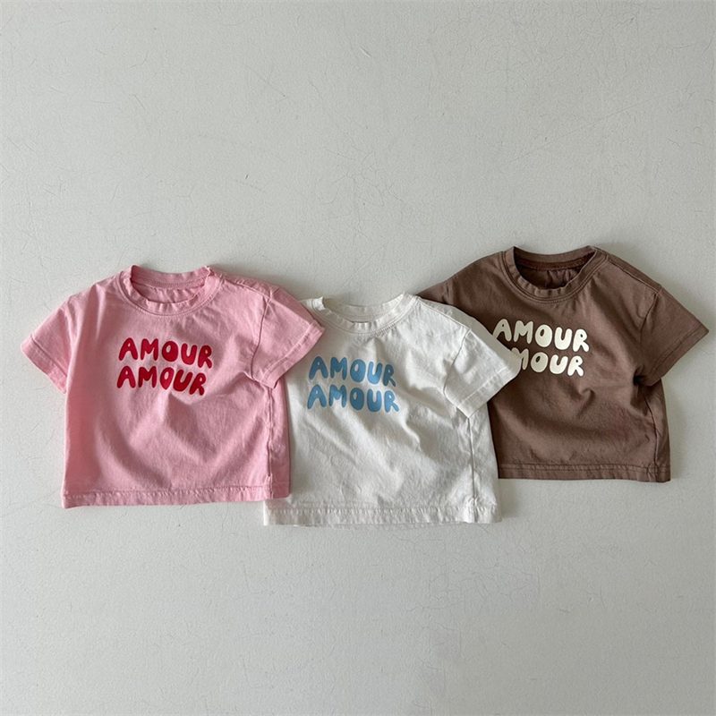 ins 夏新作　子供服　男女兼用　英字　半袖　Tシャツ　カジュアル　プリント　トップス　可愛い　おしゃれ