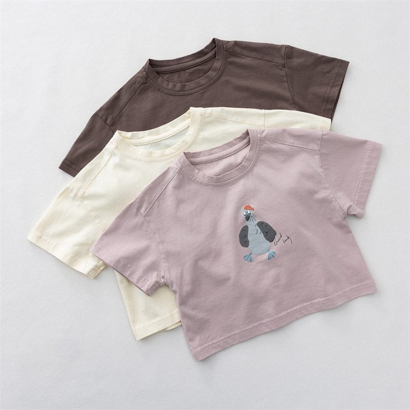 夏新作　子供服　男女兼用　キッズ　半袖　Tシャツ　カジュアル　トップス　可愛い　おしゃれ　3色