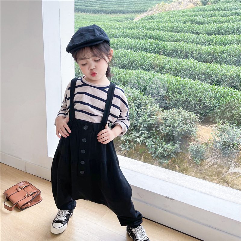 新作 子供服 サロペット Tシャツ 2点セット 3-8歳対応 パンツ オーバーオール キッズ 春 秋