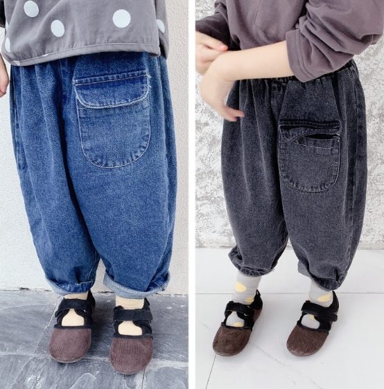 秋　子供　デニムパンツ　ゆったり　ジーンズ 子供服　男の子　女の子　ハレムパンツ　カジュアル