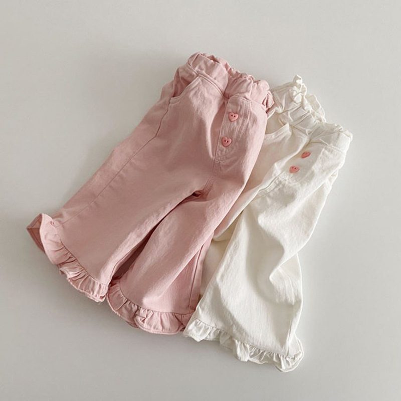 ins 春夏　ins　レトロ風　女の子　ワイドパンツ　ゆったり　子供服　カジュアル　ボトムス　ペチコート