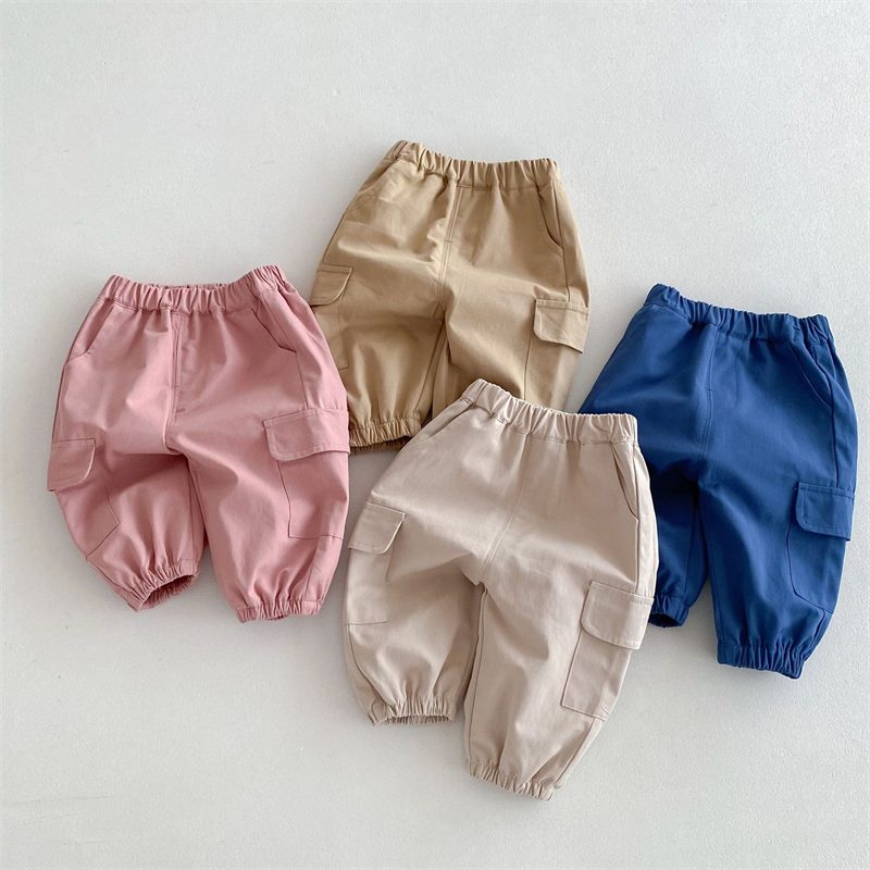 ins 秋新作　子供服　ファティーグパンツ　ロングパンツ　ボトムス　男女兼用　ズボン　普段着　おしゃれ