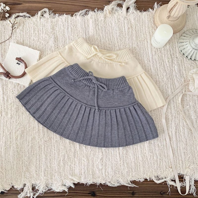 ins 秋新作　女の子　ニット　プリーツスカート　ニット　スカート　子供服　カジュアル　ボトムス　可愛い